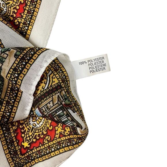 ROMA Vintage Souvenir Roma Scarf Made in Italy 100% Polyester 30x30 - Picture 5 of 5